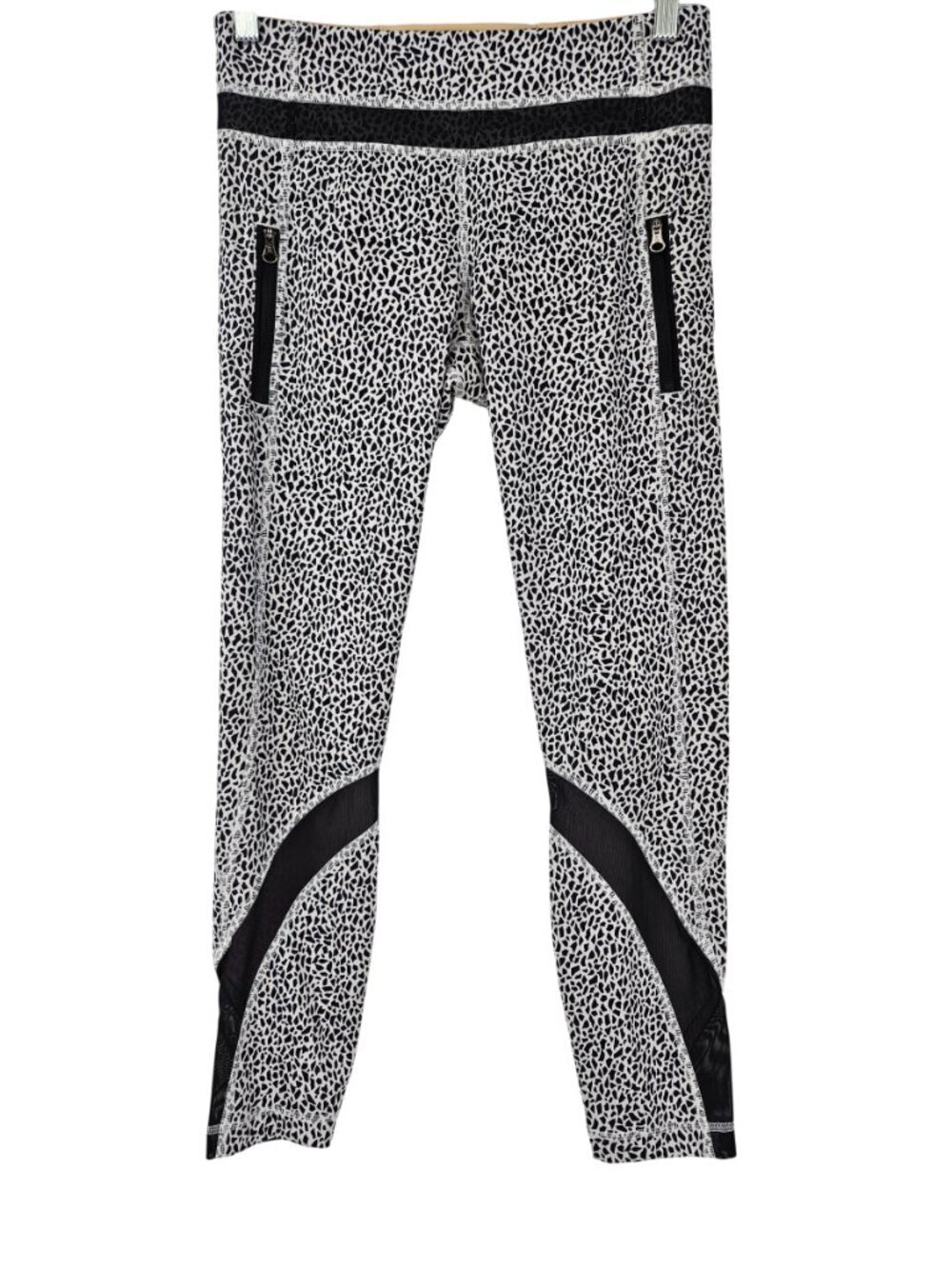 Lululemon Inspire Tight II Leggings Miss Mosaic White/Black Women's 6 Athleisure